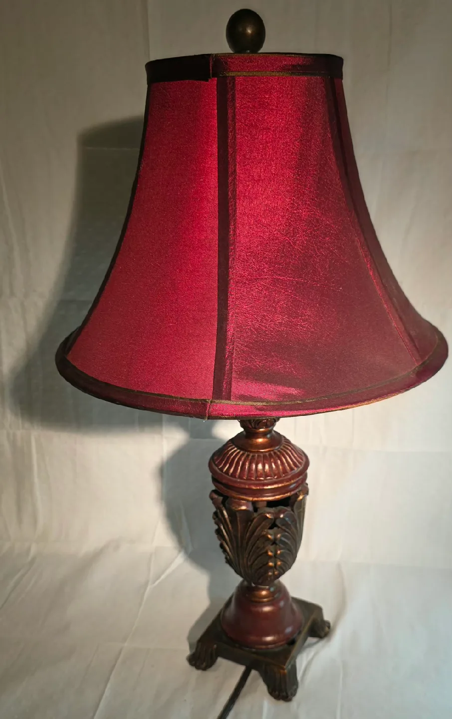 Red & Bronze Accent Lamp