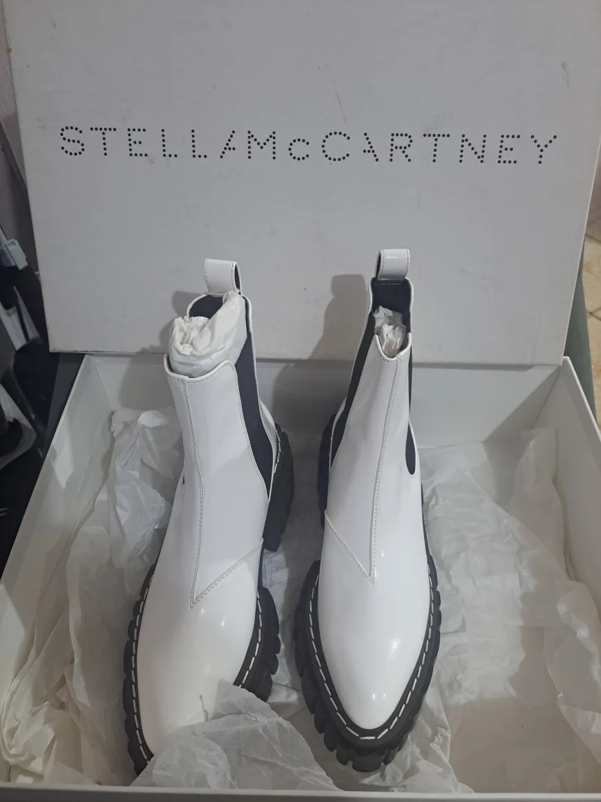 Stella McCartney White Ankle Boots - Size 37 image indicator(2)