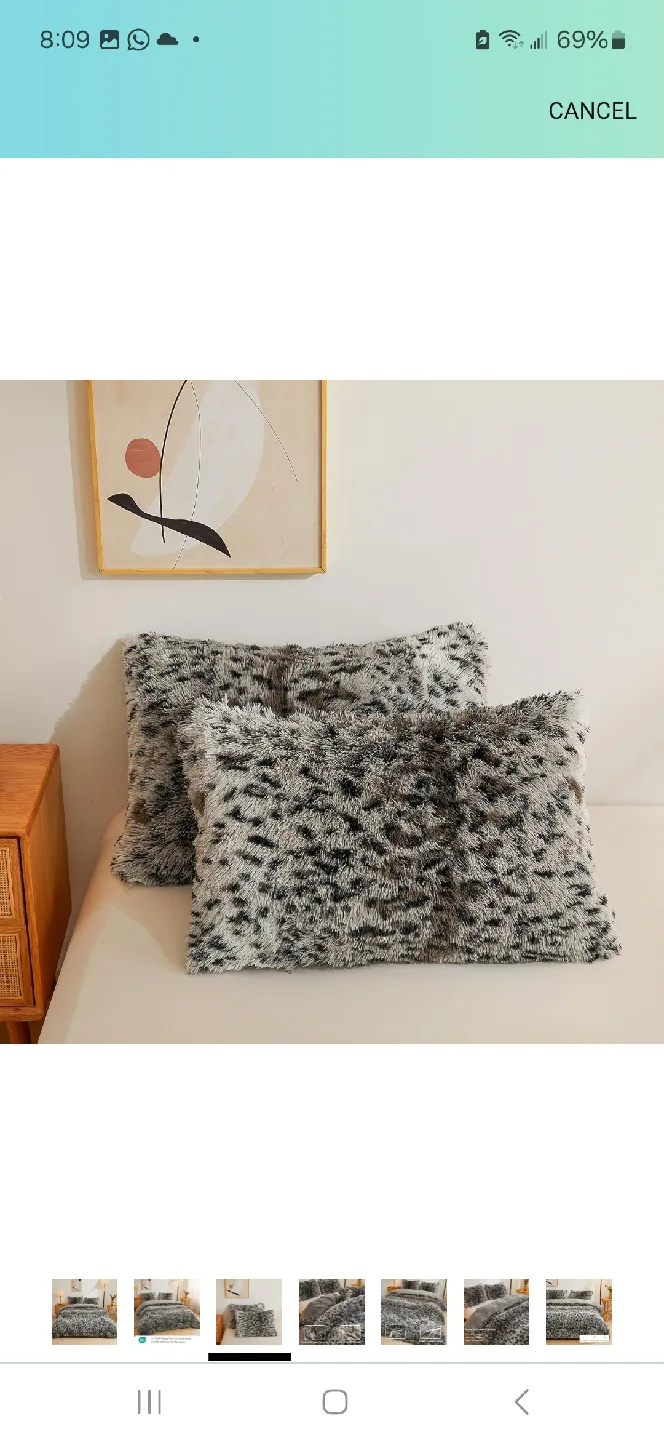 Plush Shaggy Faux Fur Duvet Cover & 2 Pillowcases image indicator(3)