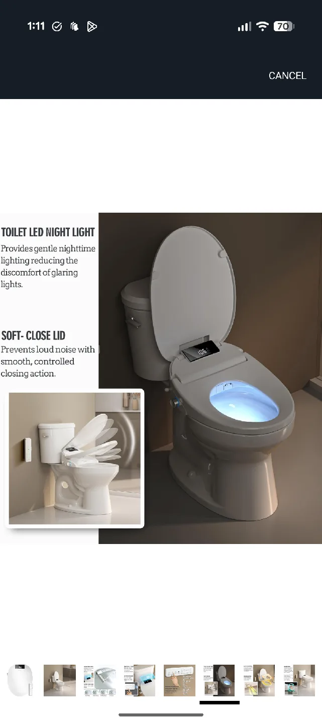 WLJBDET Smart Bidet Toilet Seat image indicator(6)