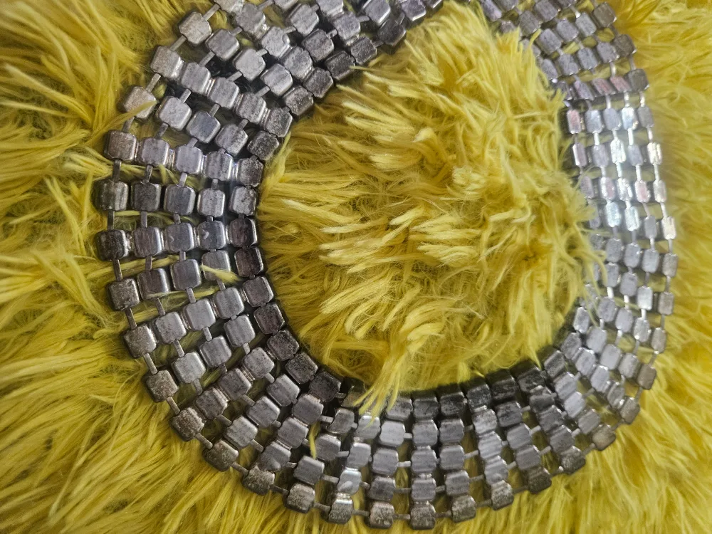 VTG Silver Plated  Clear Rhinestones Belt Art Deco Style image indicator(2)