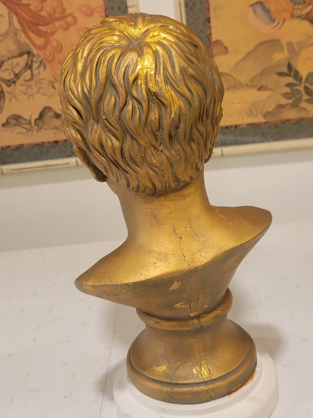 Gold Bust Sculpture of Juilus Caesar. art image indicator(6)