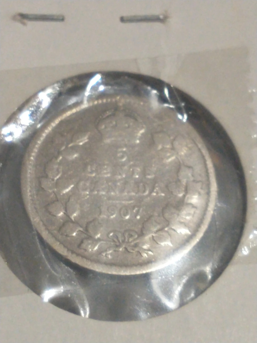 SOLD 1907 Canada five cents. 925 silver coin Edward VII, KM#13