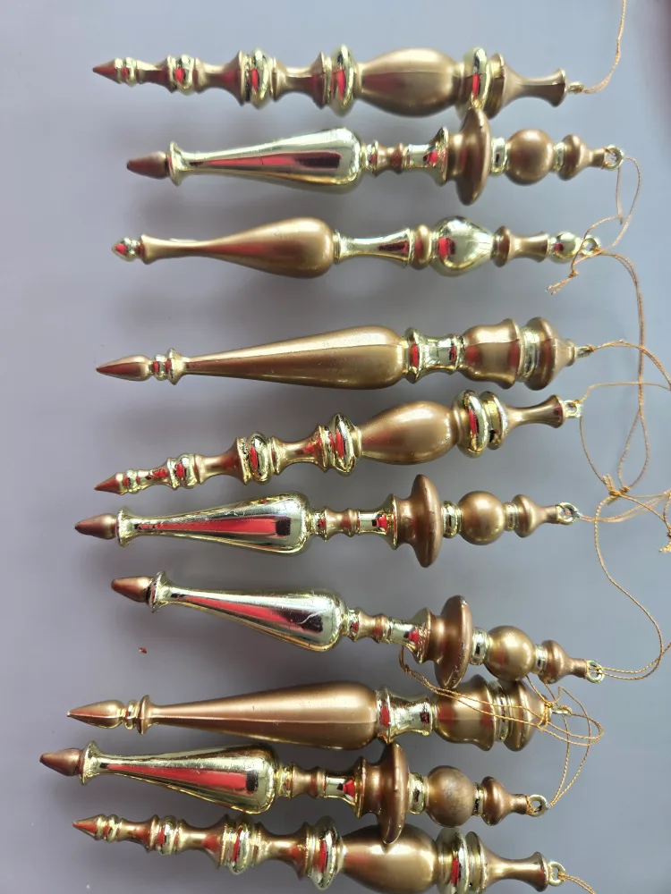 Gold Glitter Christmas Bows and Ornaments image indicator(9)