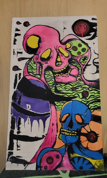 "Pulled into cloak." Original art