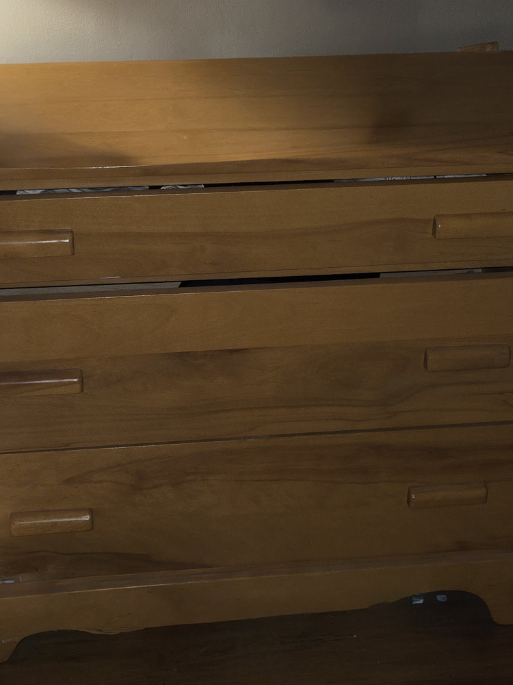 Wooden 3-Drawer Dresser and mirror - photo 2