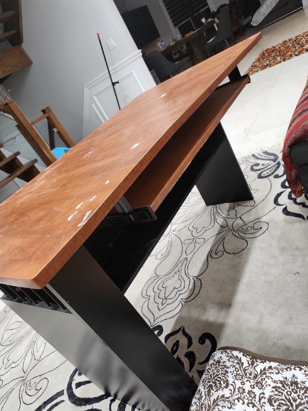 Wooden Desk with Black Legs - photo 3