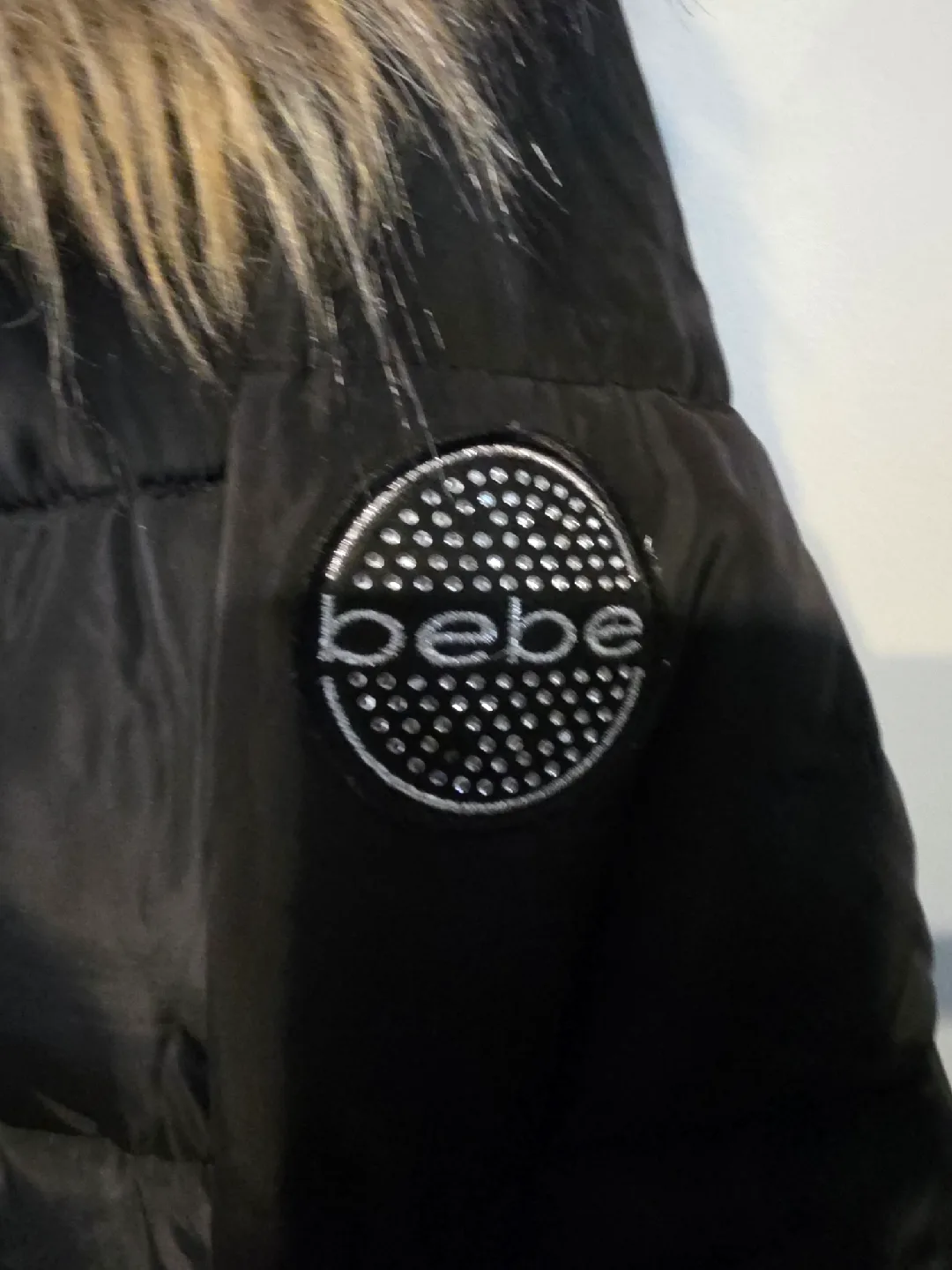 Bebe Black Puffer Jacket - Size L image indicator(2)