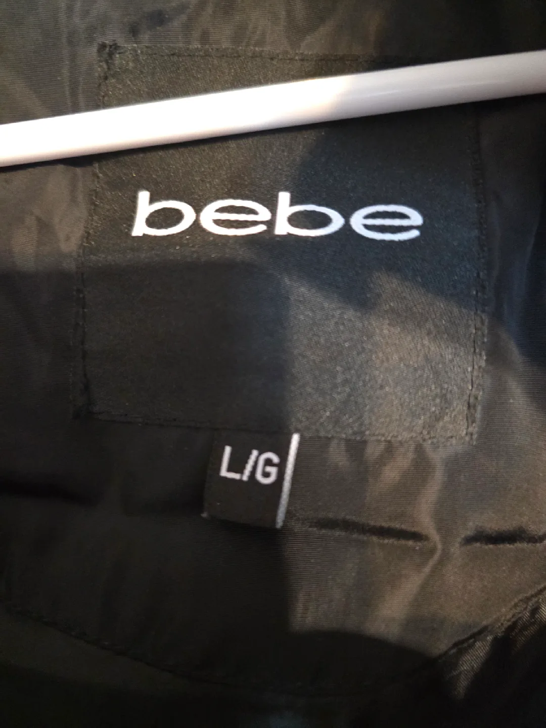 Bebe Black Puffer Jacket - Size L image indicator(3)