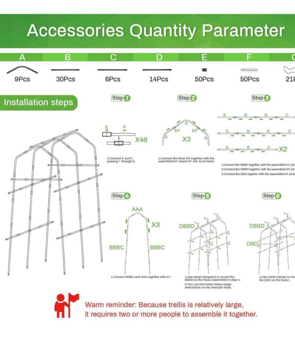 Garden Trellis with Durable Frame - photo 4