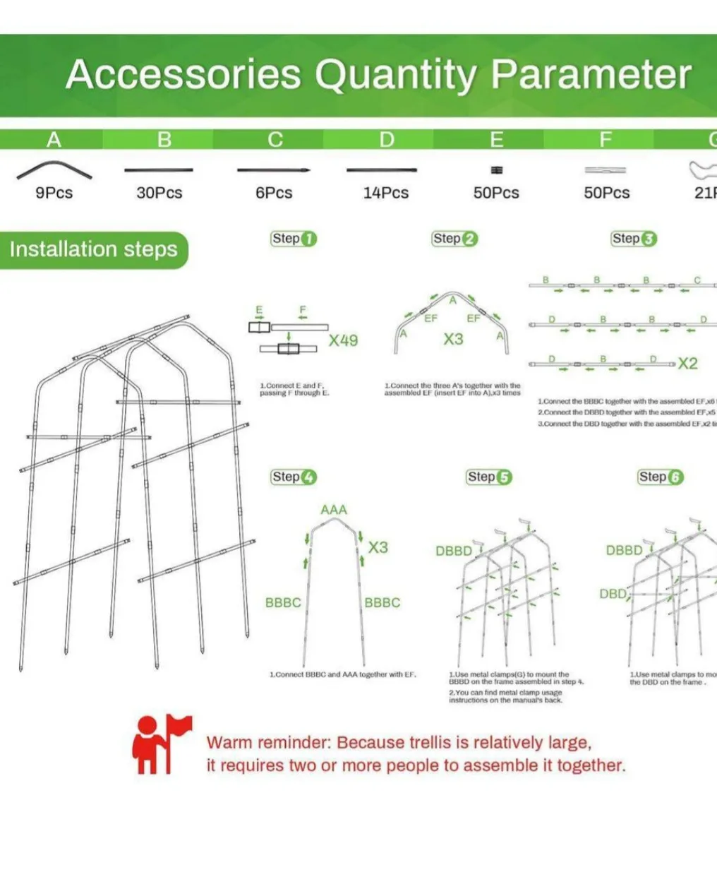 Garden Trellis with Durable Frame image indicator(4)