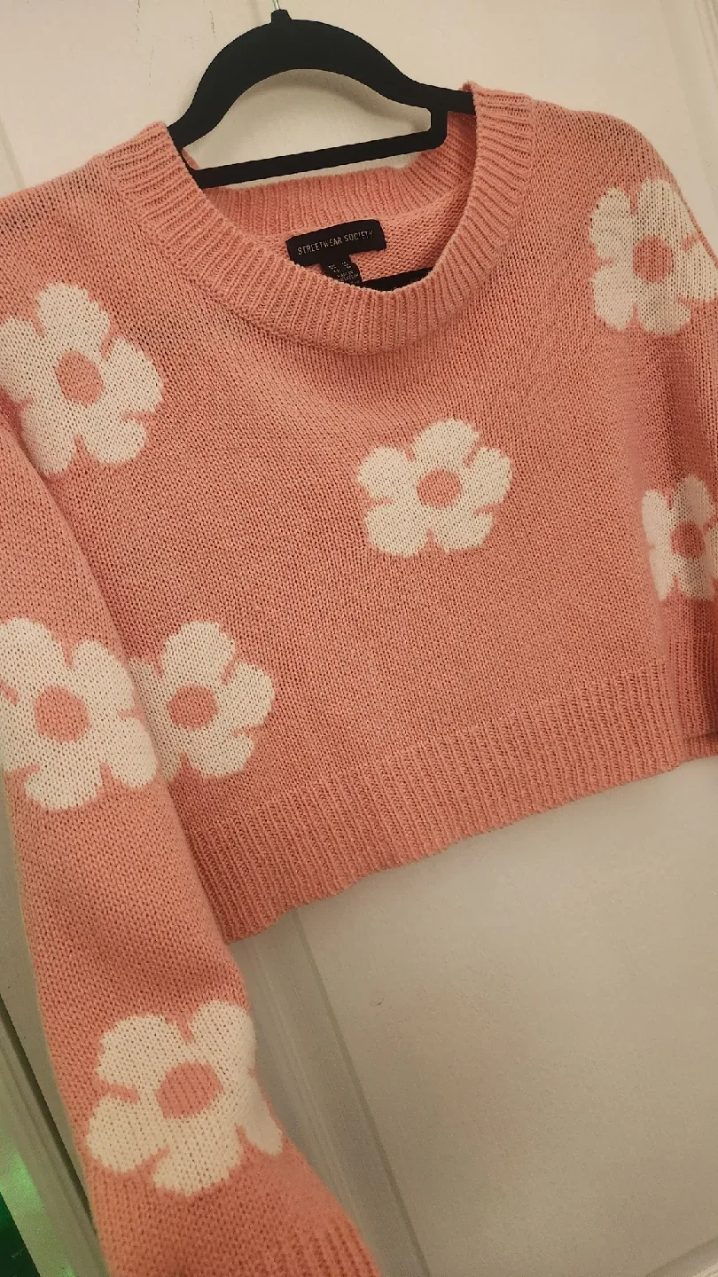 Streetwear Society Pink Floral Sweater - Size M image indicator(2)