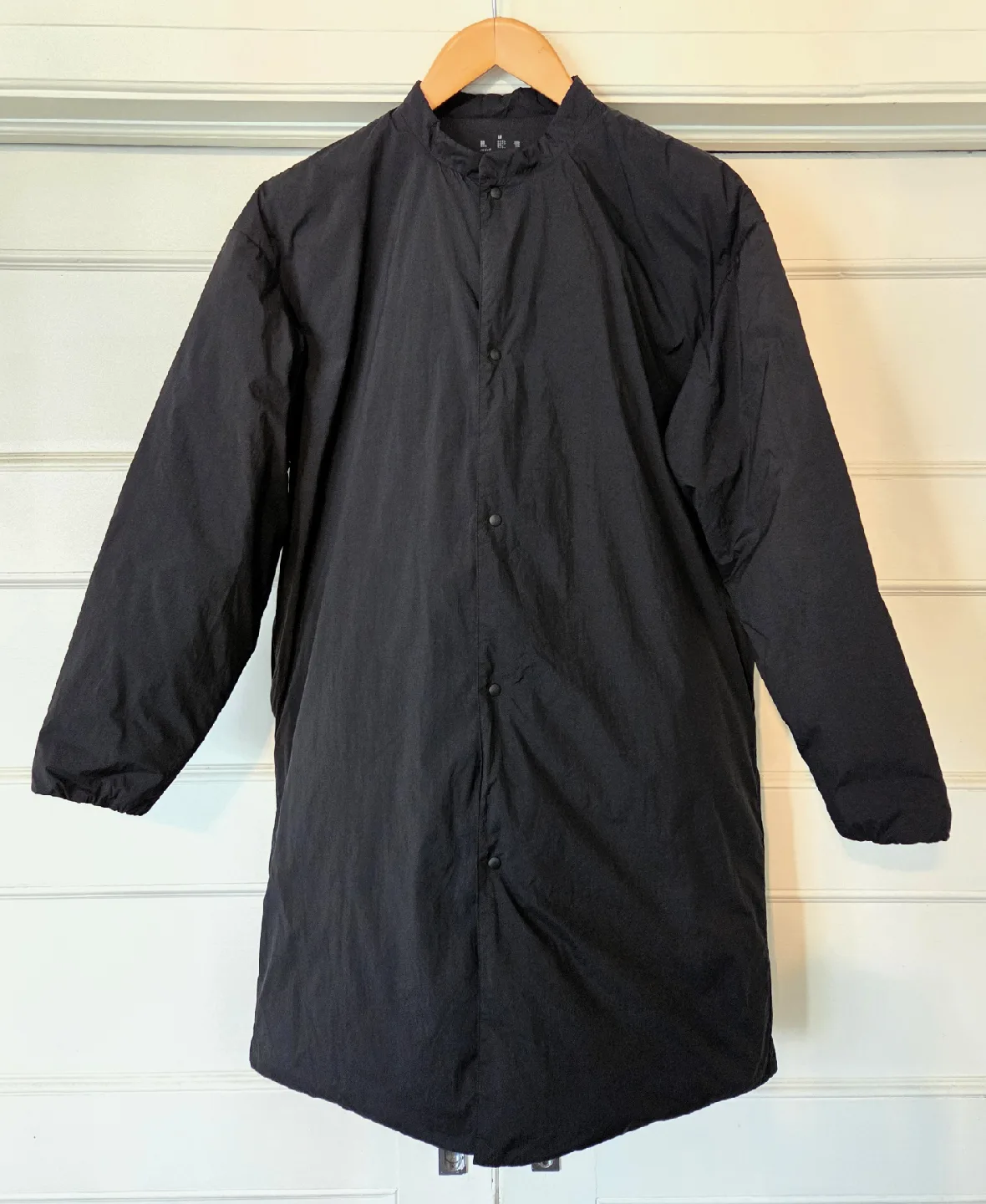 Muji Lightweight Long Down Jacket Dark Blue - 750 Fill thumbnail