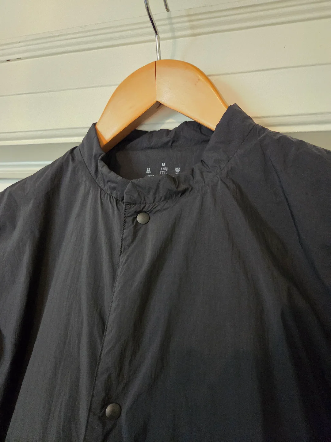 Muji Lightweight Long Down Jacket Dark Blue - 750 Fill image indicator(4)