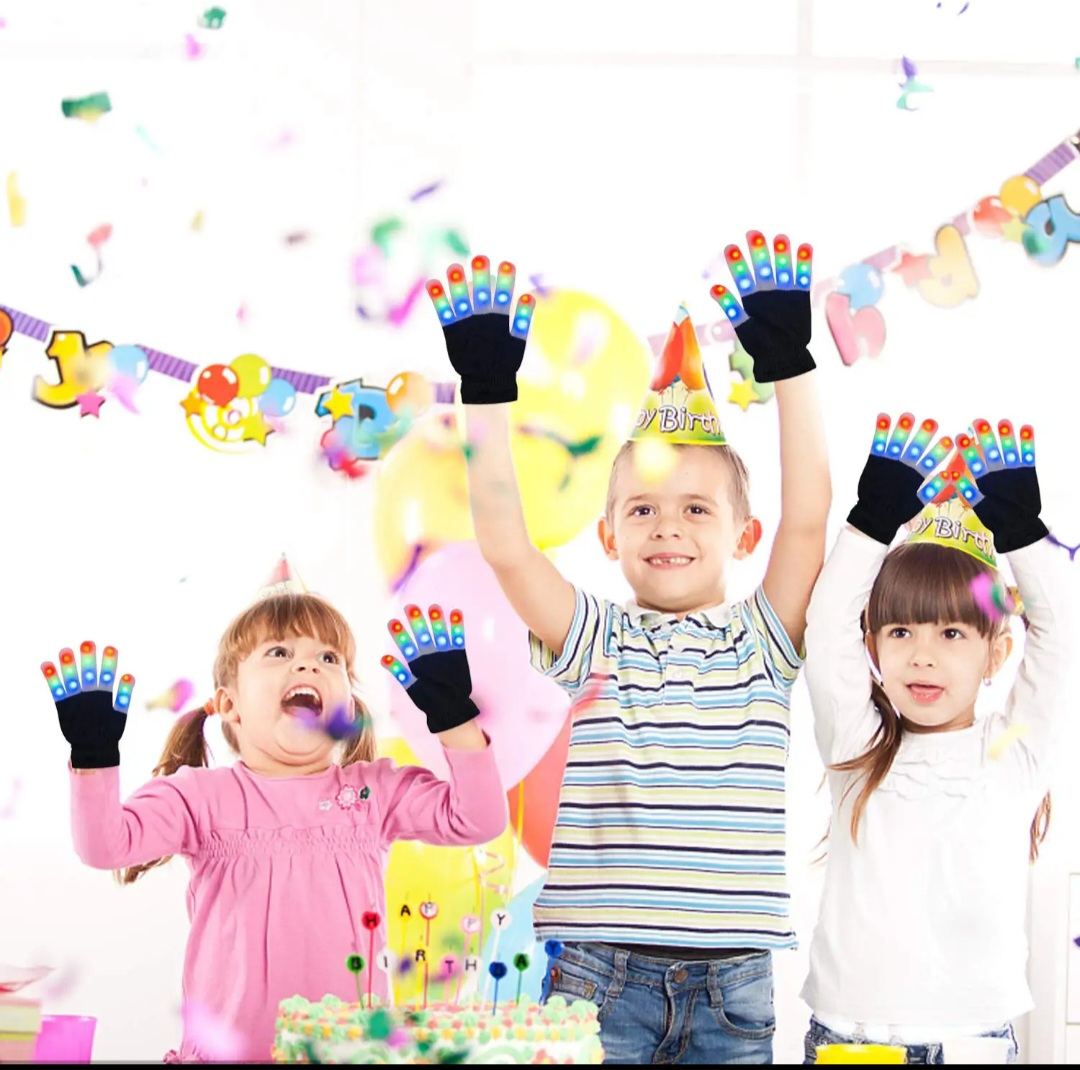 LED Finger Light Up Gloves - Fun Party Accessory! - photo 5
