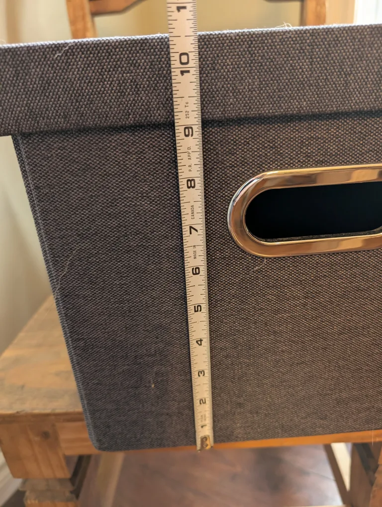 Grey Storage Box with Lid - 11"x11" image indicator(4)