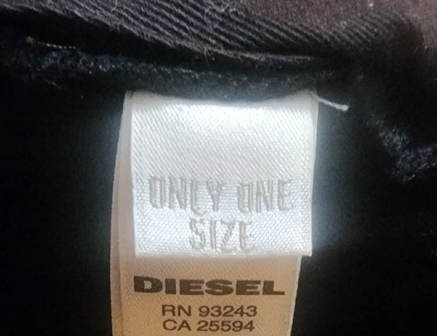 Diesel Black Baseball Cap - One Size(Pickup only) image indicator(4)