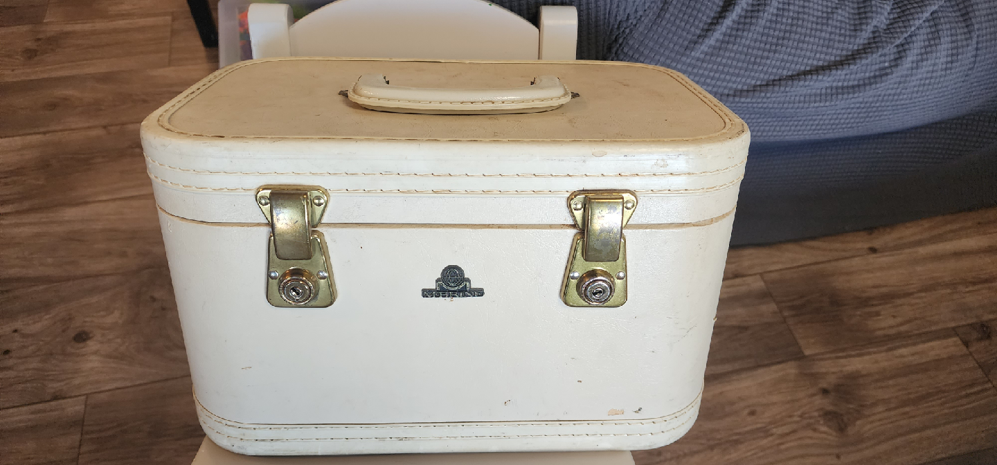 Vintage Sterling Cream Vanity Case