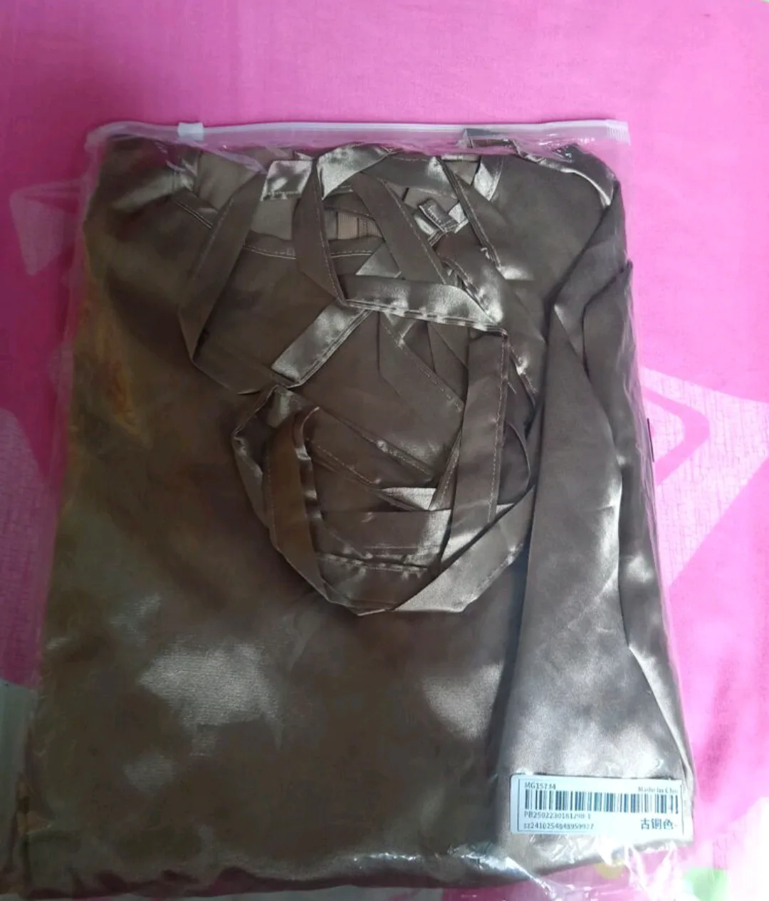 Satin Long Sleeve Dress image indicator(4)