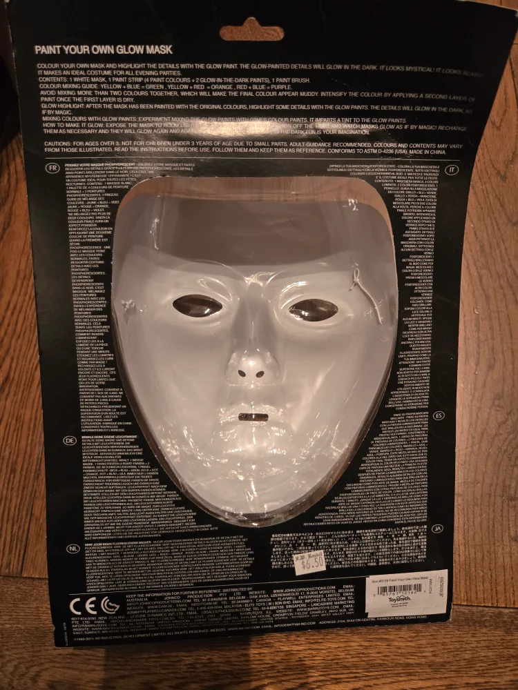 🥕 Halloween Paint Your Own Creepy Glow Mask - 4M image indicator(2)