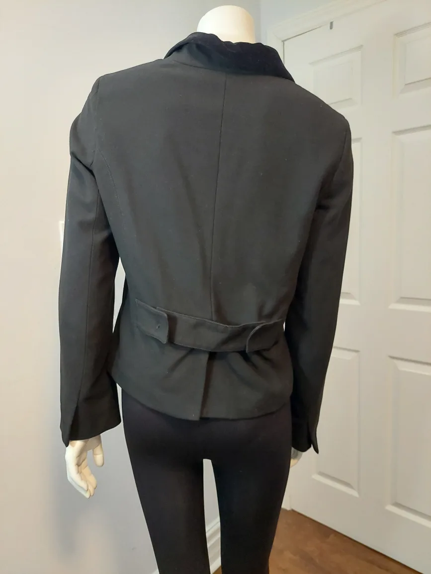 Liz Clariborne Black Blazer Jacket Pettite Size 10 image indicator(10)