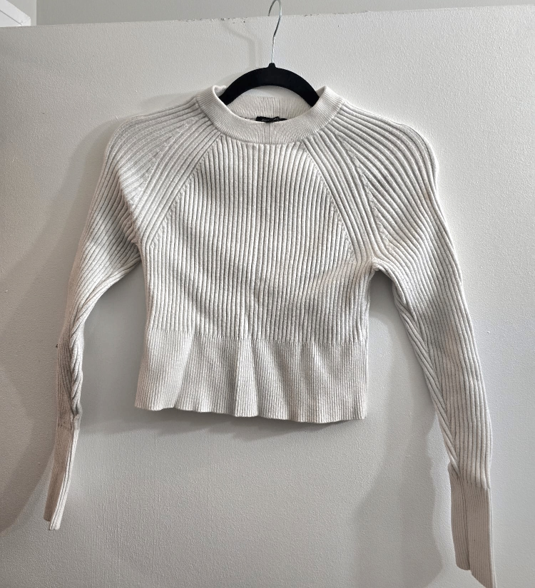 Dynamite Ribbed Crop Sweater