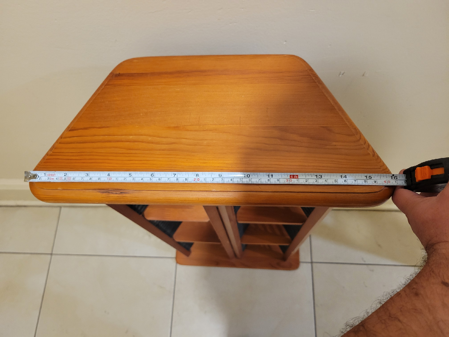 Wooden CD Rack Media Storage Tower - photo 3