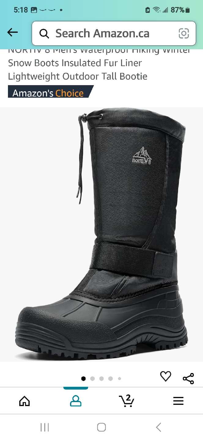 NORTIV 8 Men's Winter Snow Boots - Size 13