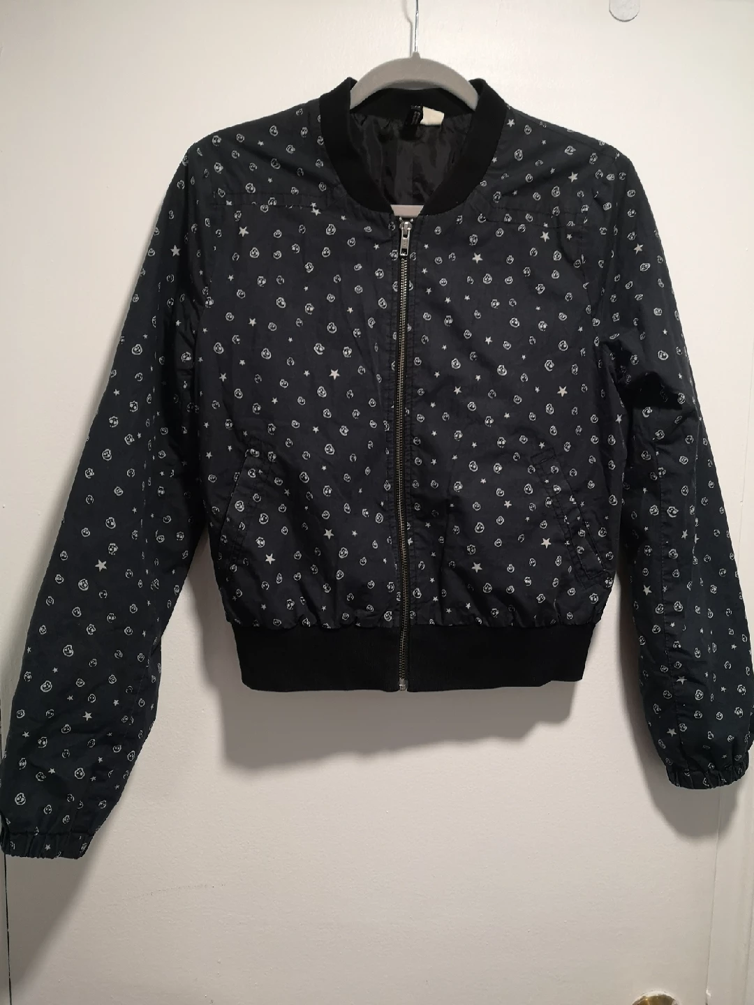 Black Bomber Jacket - Size 10