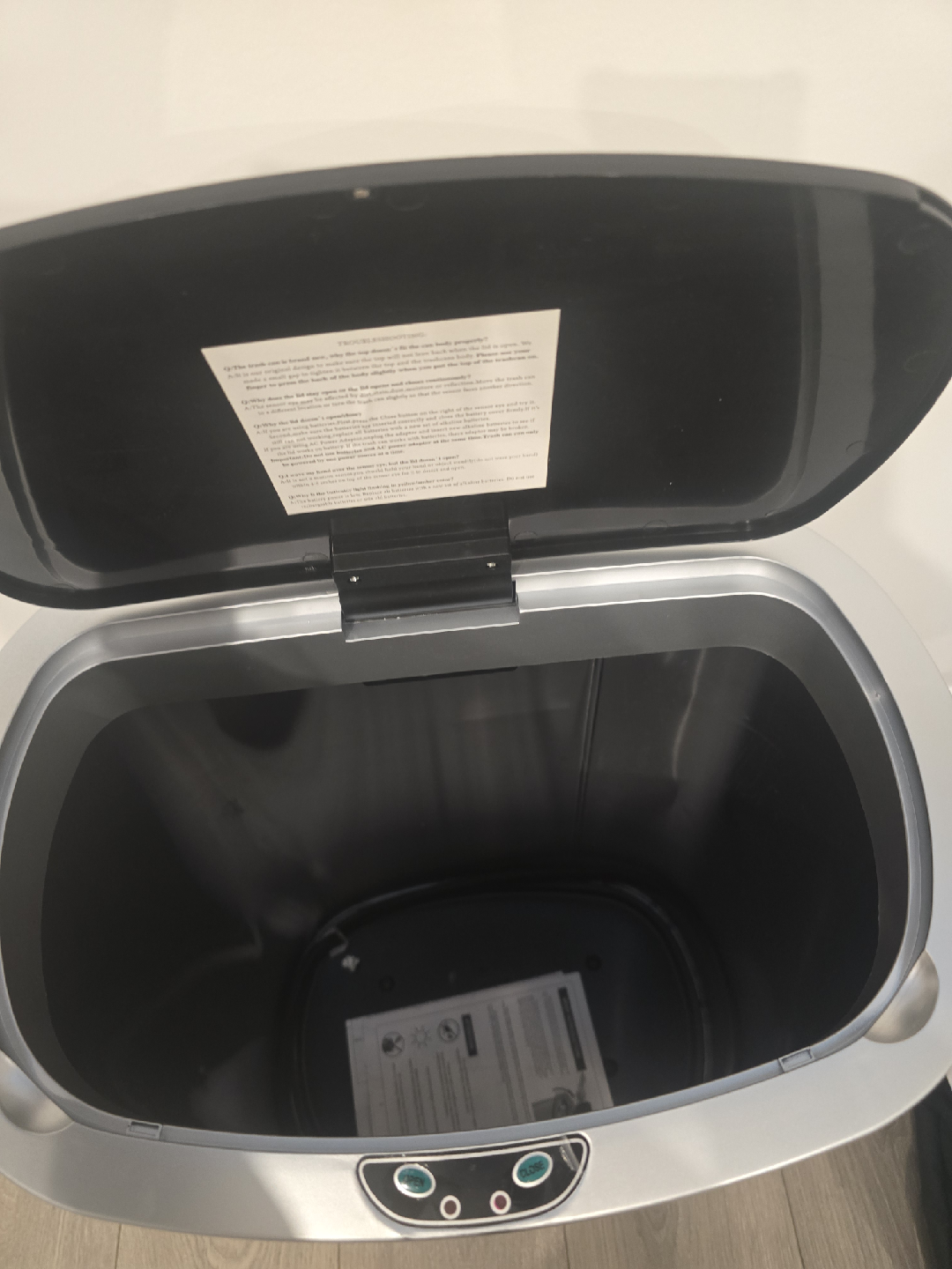 50 litrr Touchless Sensor Trash Can - Silver - photo 3
