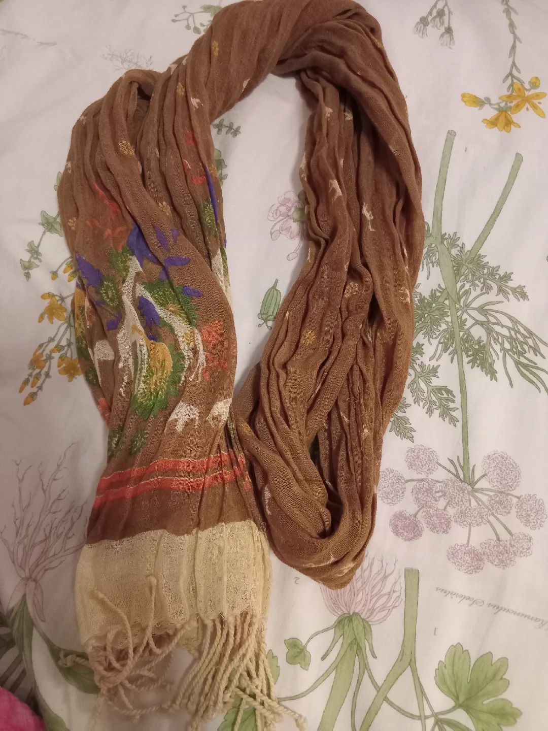Brown Cotton Scarf thumbnail