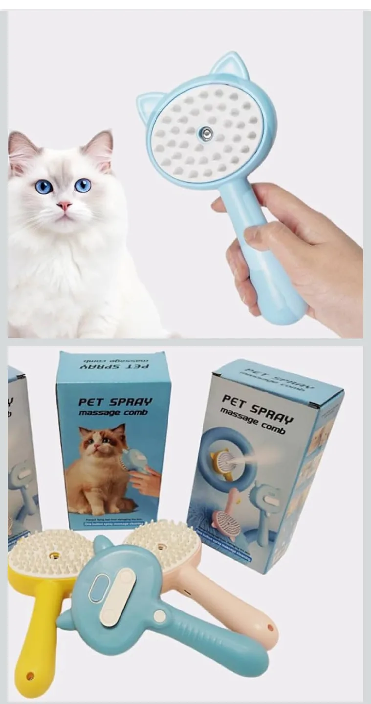 Pet Spray Massage Comb - Cat Design image indicator(2)