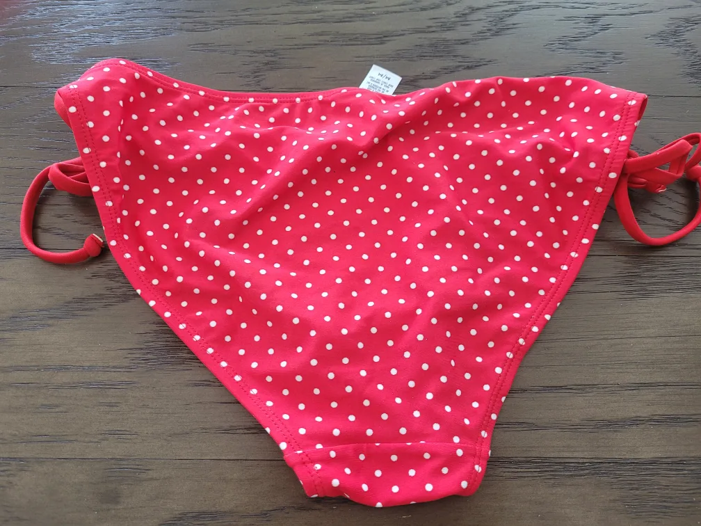Old Navy Red Polka Dot Bikini Bottoms - Size M image indicator(2)