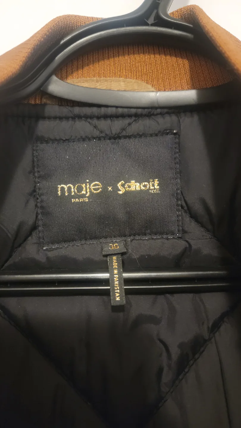 Maje x Schott Bomber Jacket - Size 36 image indicator(4)
