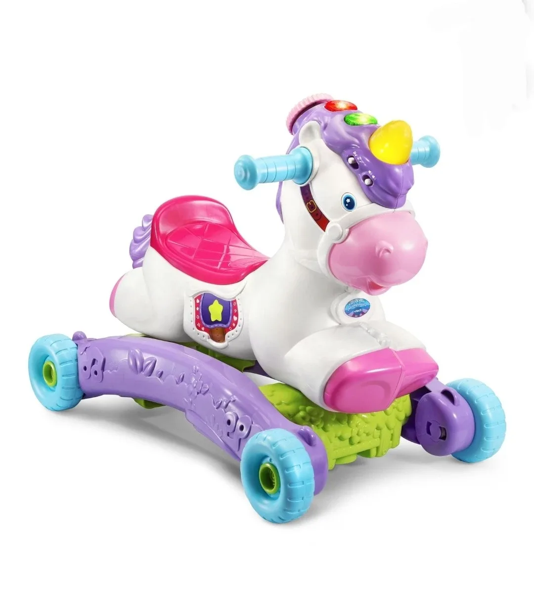 NEW VTech Prance & Rock Learning Unicorn - 2-in-1 Rocker Ride-On thumbnail