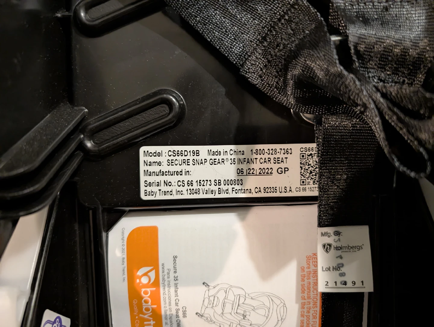 Baby Trend Secure Snap Gear 35 Infant Car Seat - NEW - USA Model - photo 5