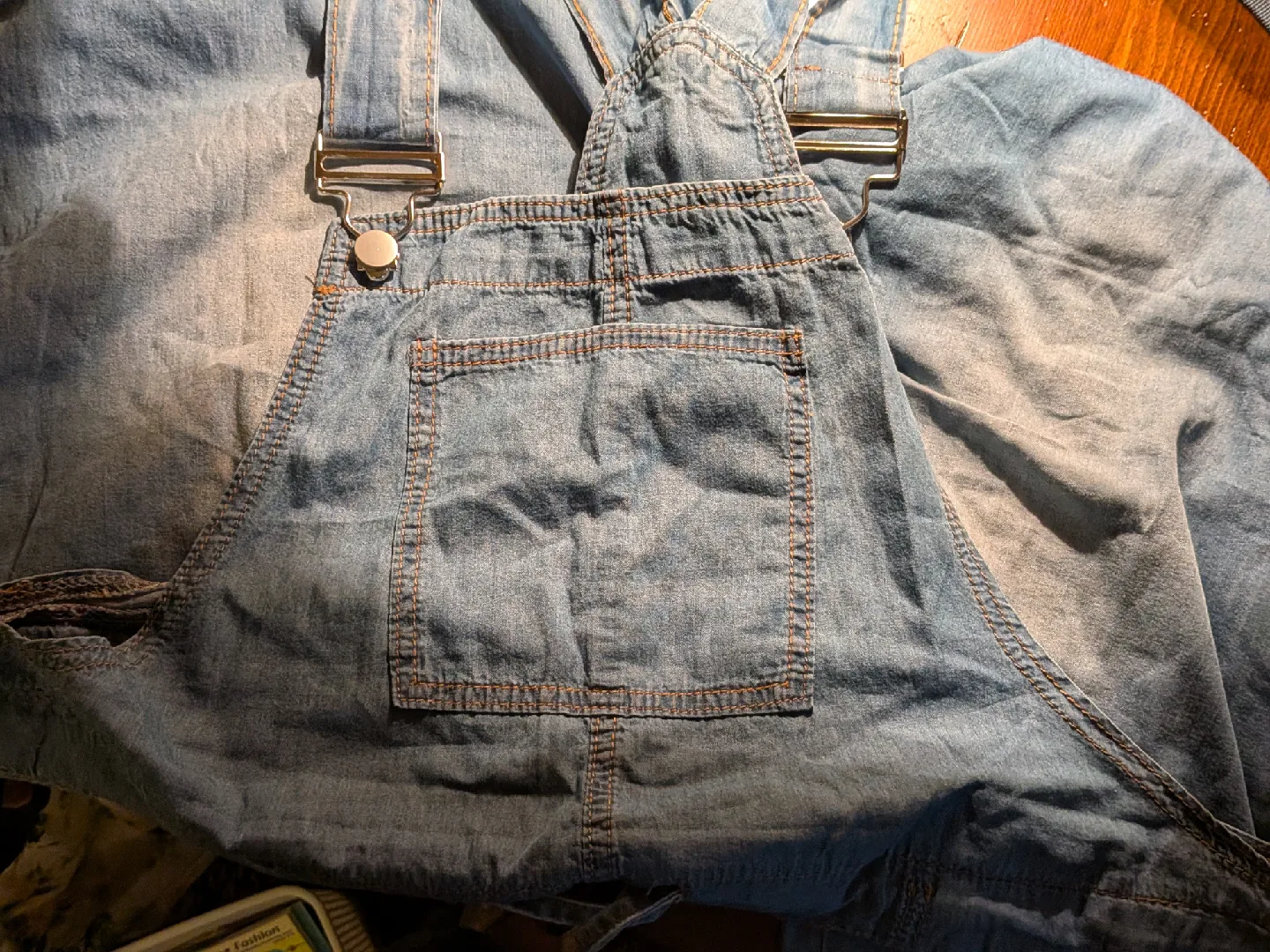NEW Jean and Olive Overalls - Size L thumbnail