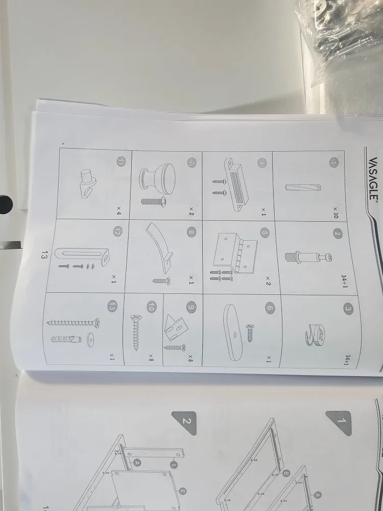 VASAGLE White Bathroom Storage Cabinet image indicator(5)
