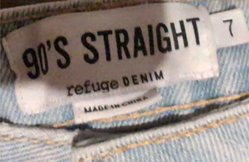 Refuge Denim 90's Straight Jeans - Size 7