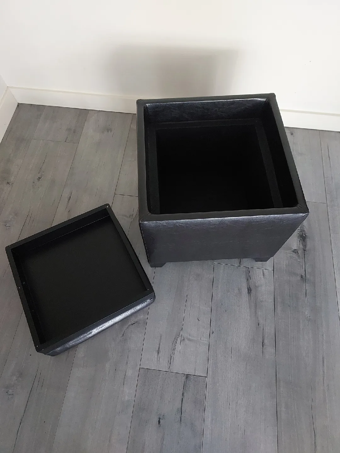Dark Brown Storage Ottoman with Removable Tray image indicator(5)