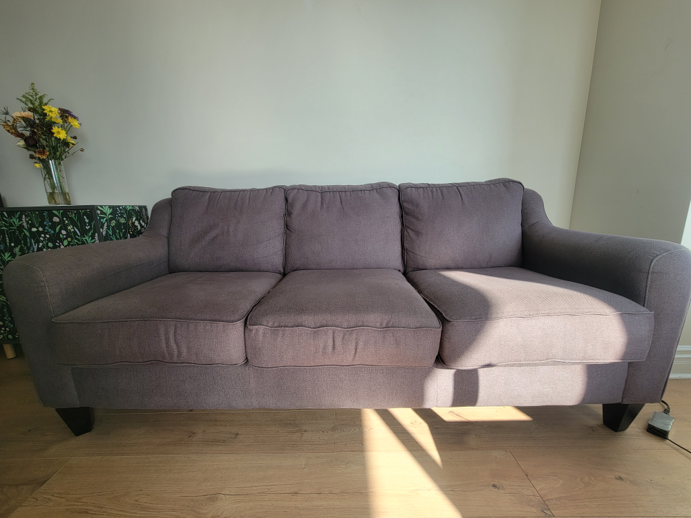Grey Three-Seater Sofa - photo 4