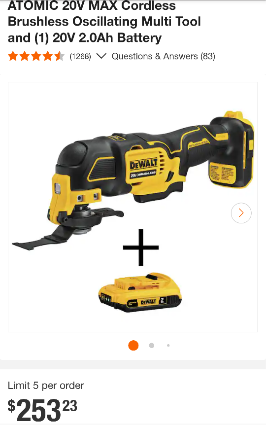 20V Max DeWalt ATOMIC Oscillating Multi-tool Combo Kit - photo 2