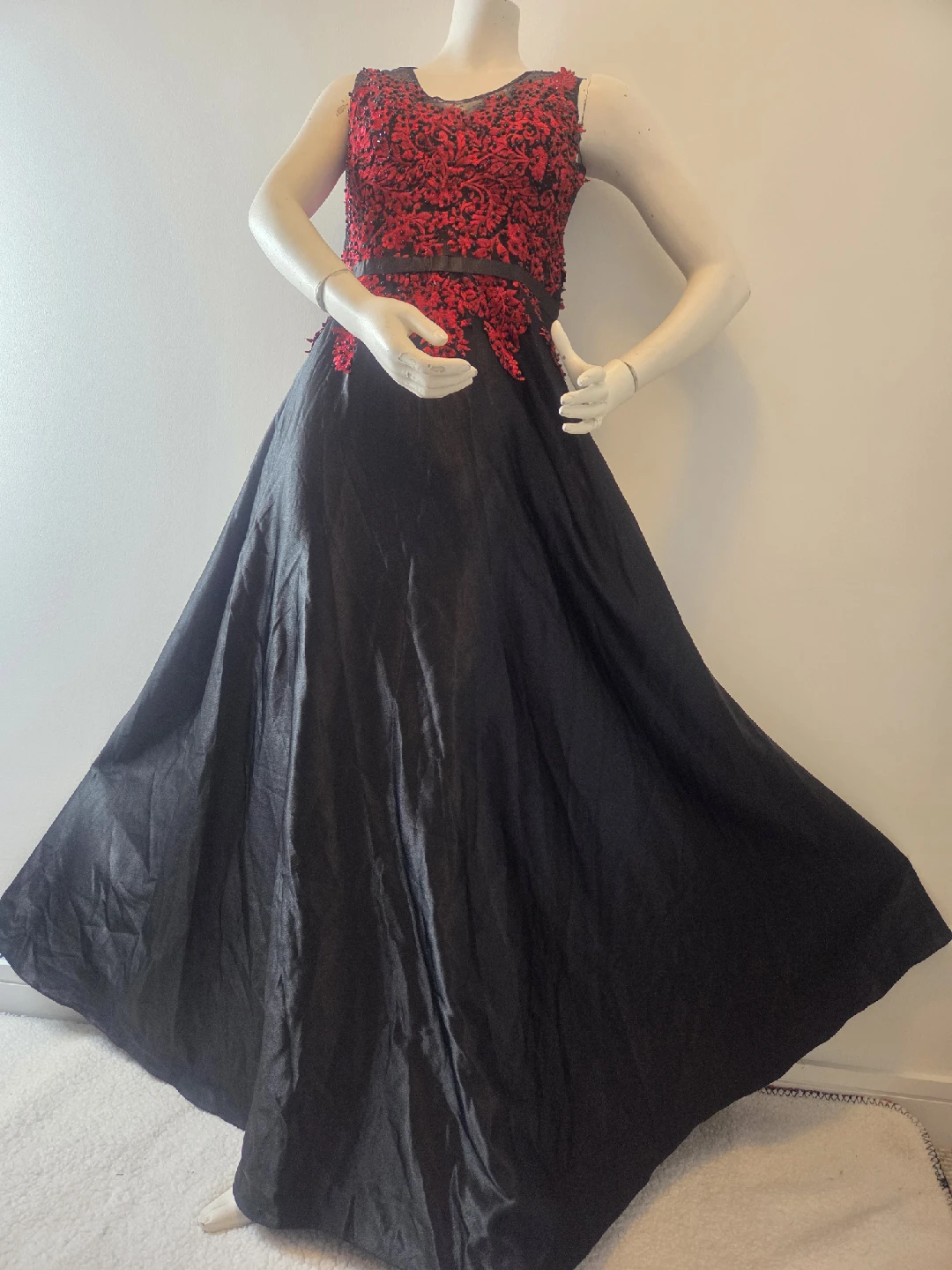 Black & Red Embellished Dress