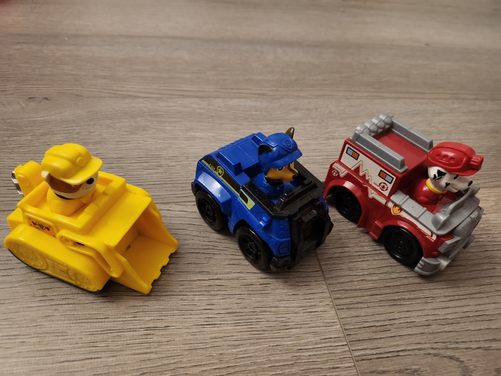 Paw Patrol Vehicle Toys - Chase, Rubble, Marshall