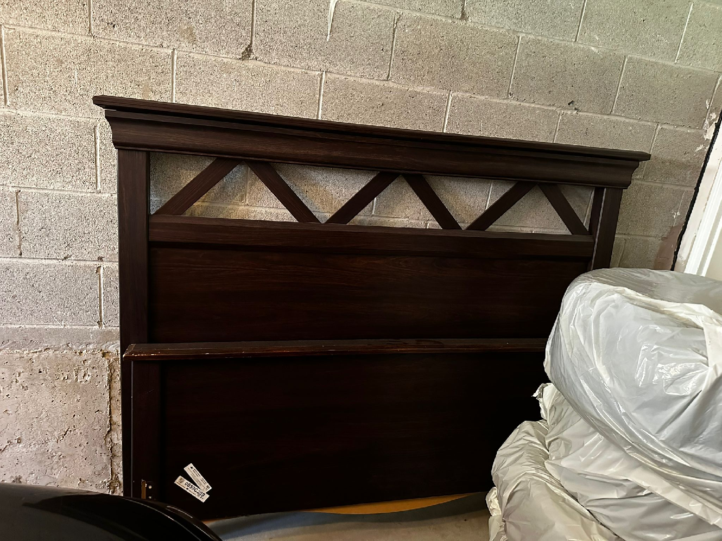 Dark Wood Queen Bed Frame - photo 2