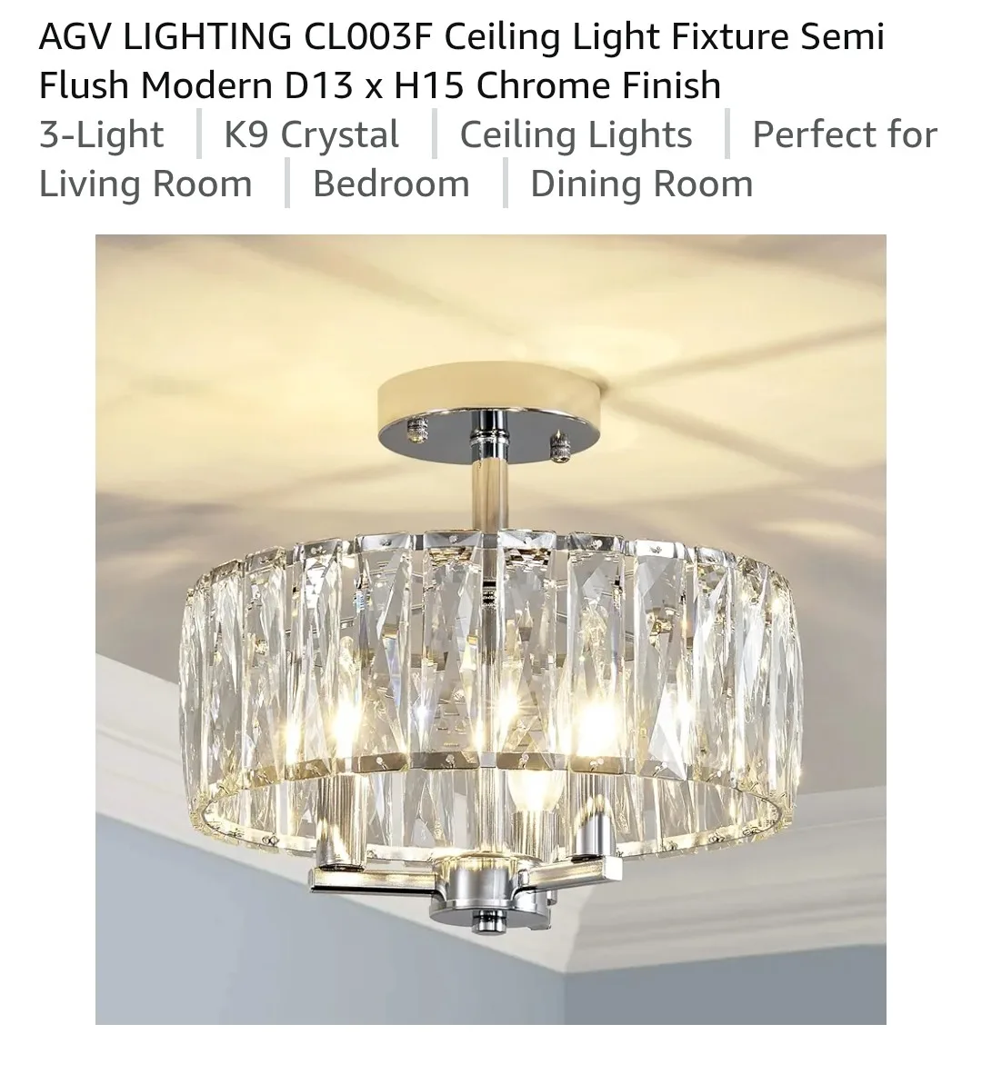 Crystal Ceiling Light Fixture image indicator(9)