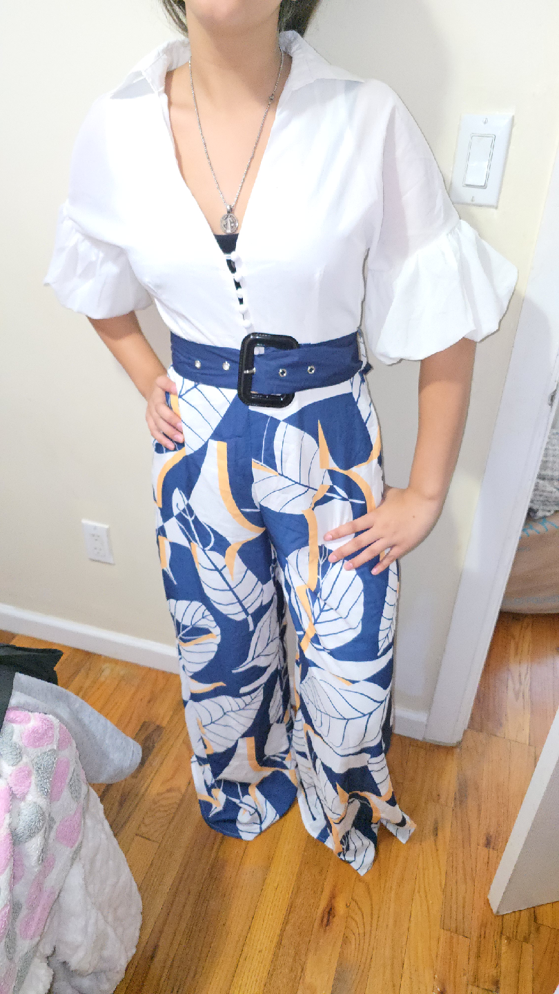 Floral Print Wide Leg Jumpsuit - photo 2