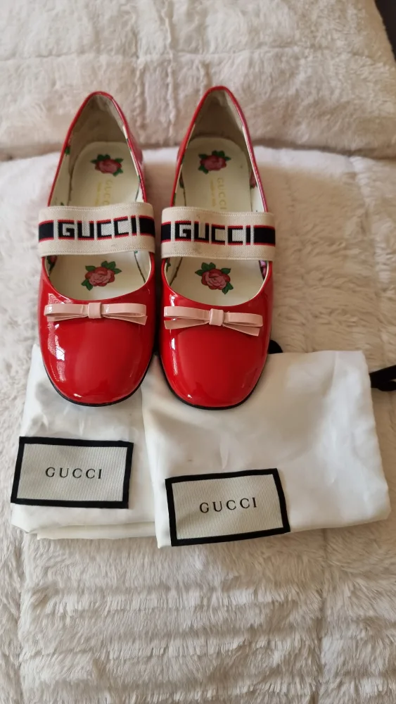 Gucci Red Patent Leather Mary Jane Shoes image indicator(4)