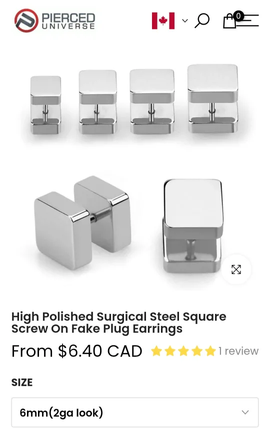 Surgical Steel Screw-on Earrings thumbnail