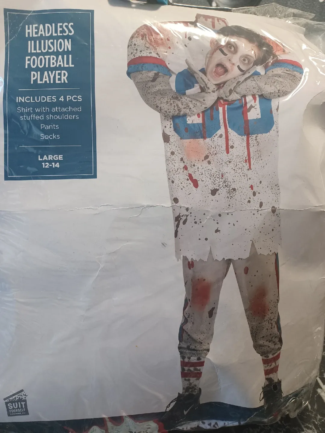 Headless Illusion Football Player Costume - Size Large (12-14) thumbnail